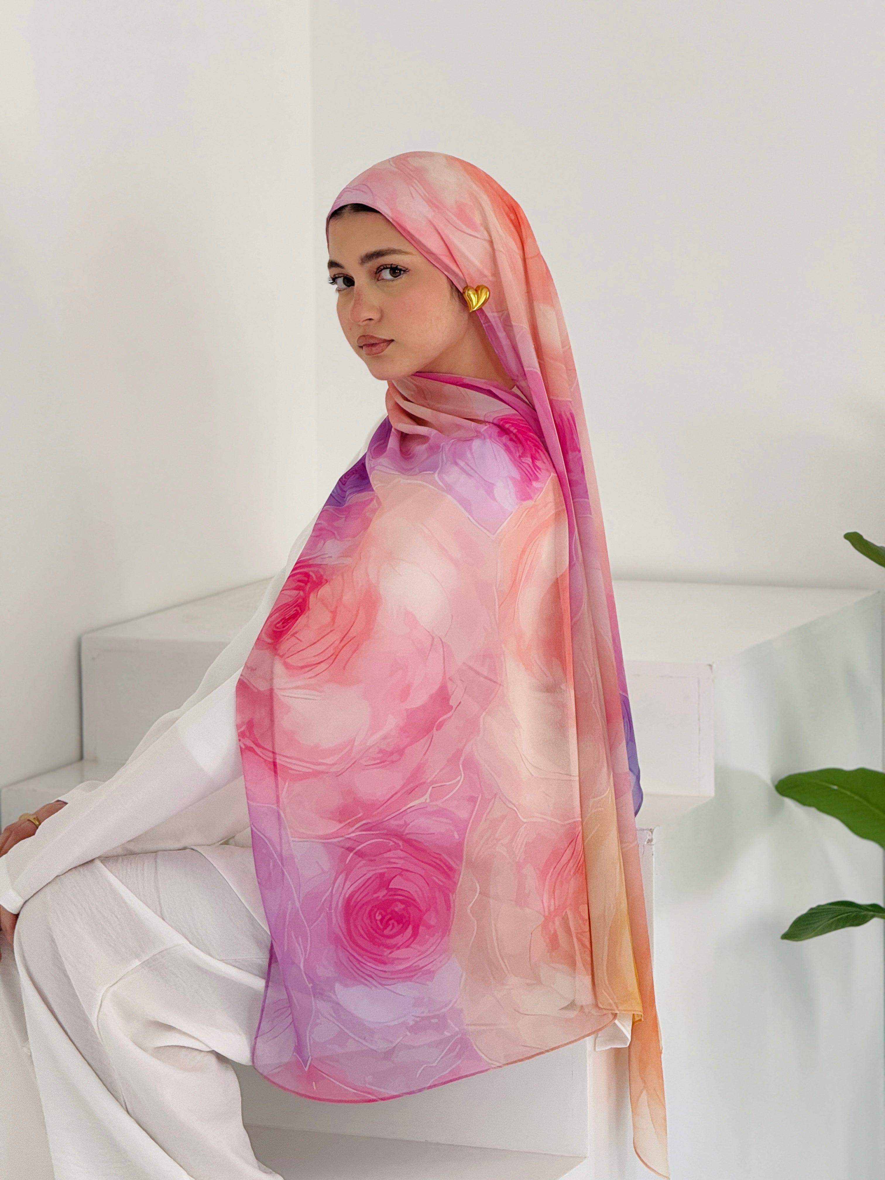 Rosy Bloom Scarf
