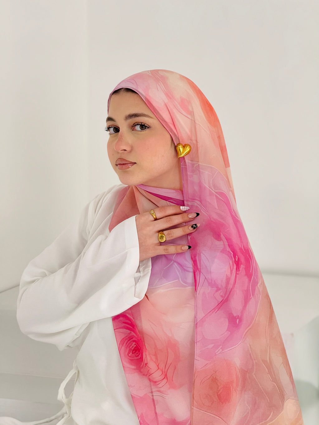 Rosy Bloom Scarf