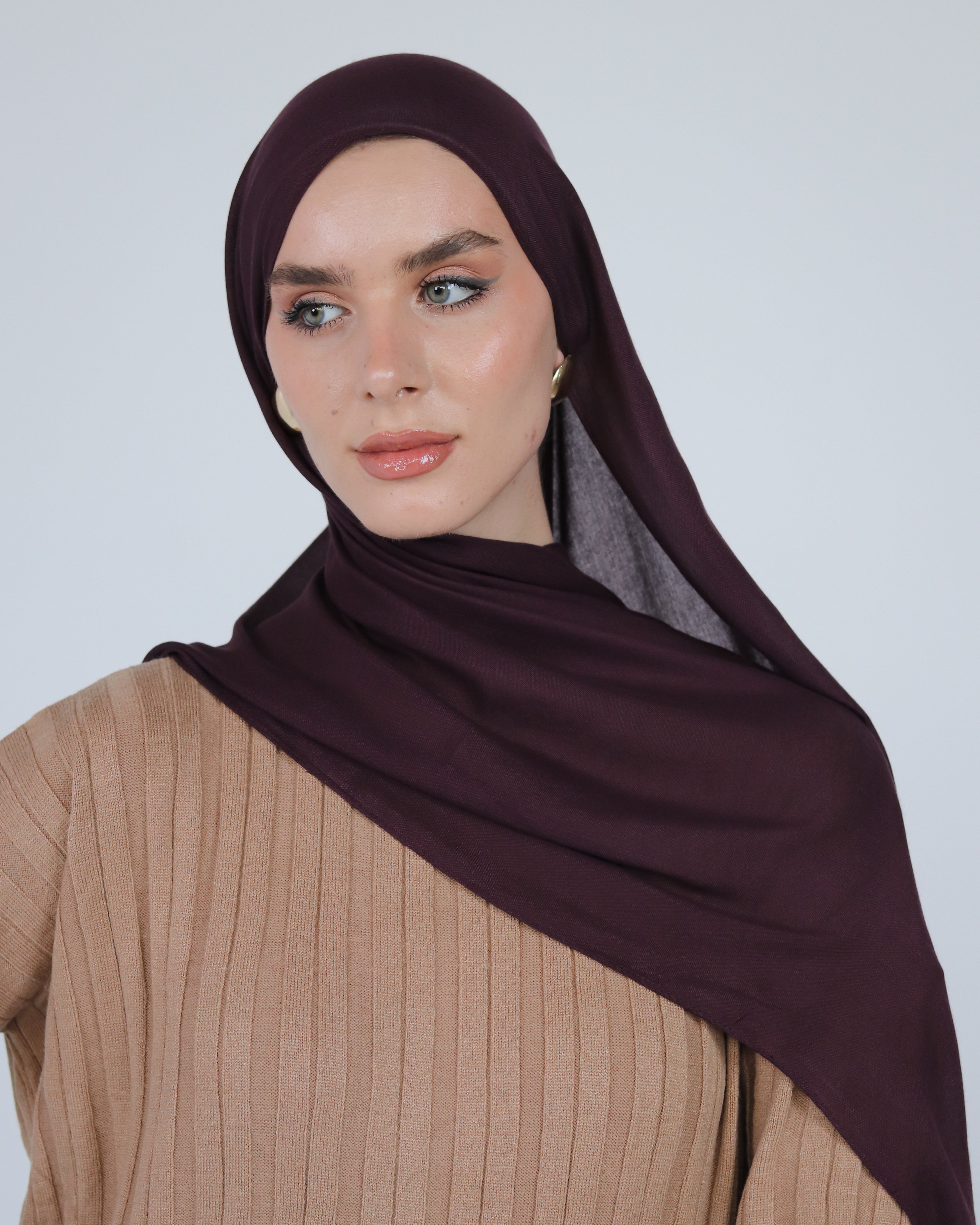 Elite Modal Scarf  - Smoked Grape