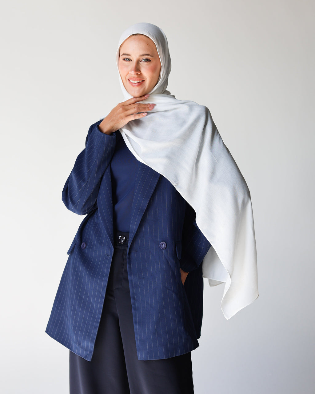 Elite Modal Scarf - White