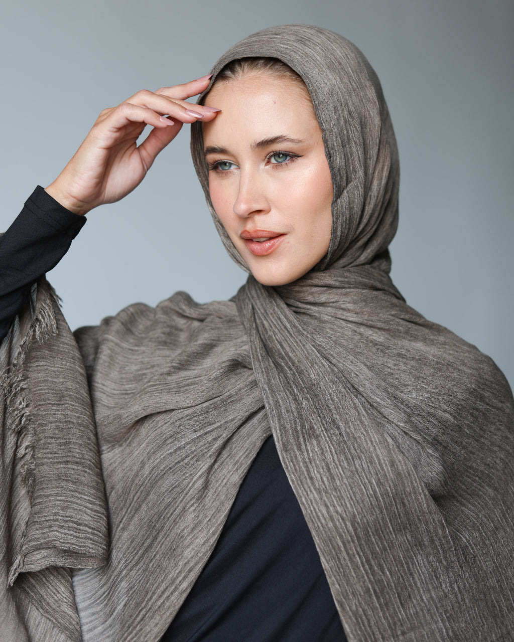 Her Thai Line Scarf- Dark Beige