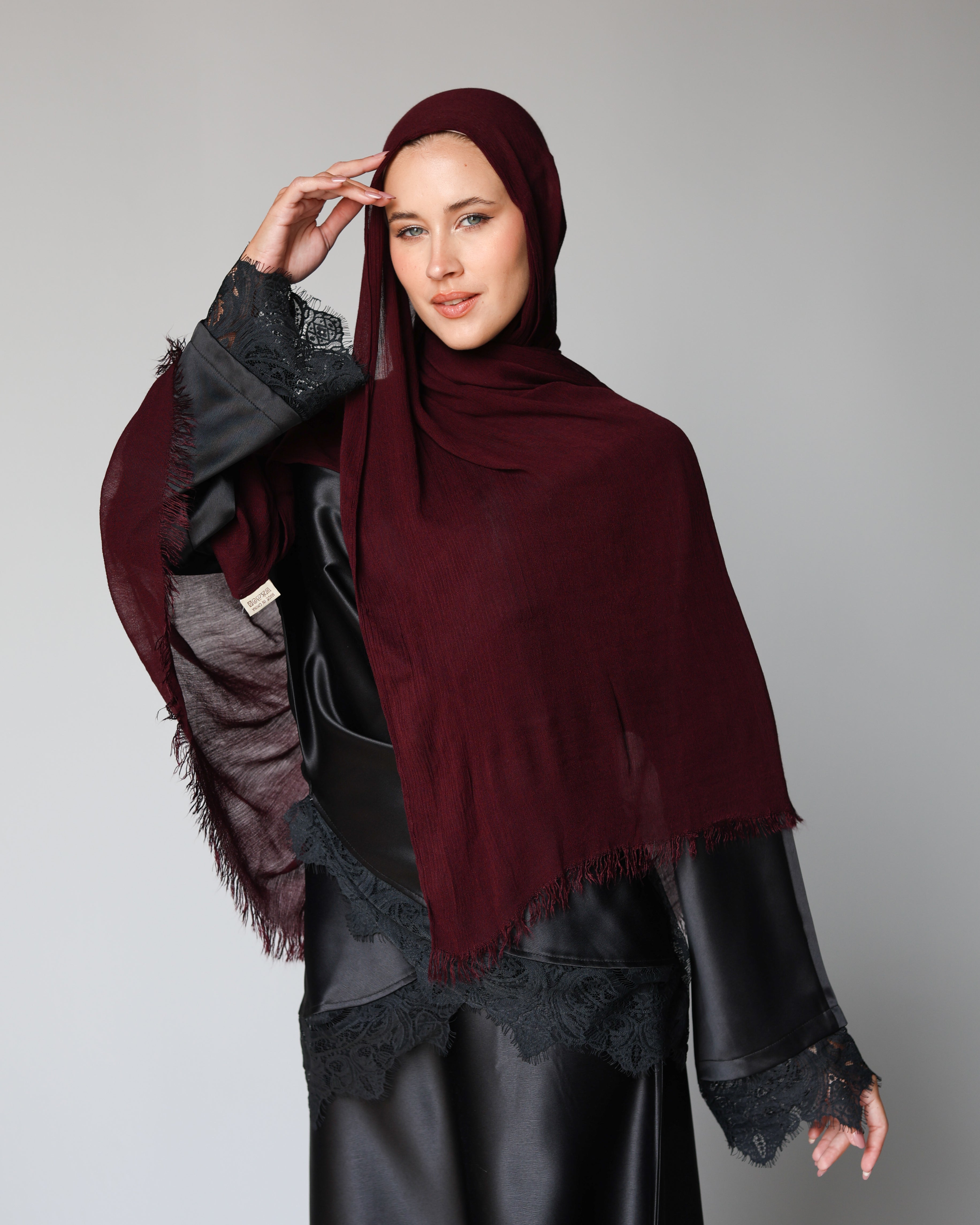 Her Thai Line Scarf- Burgundy