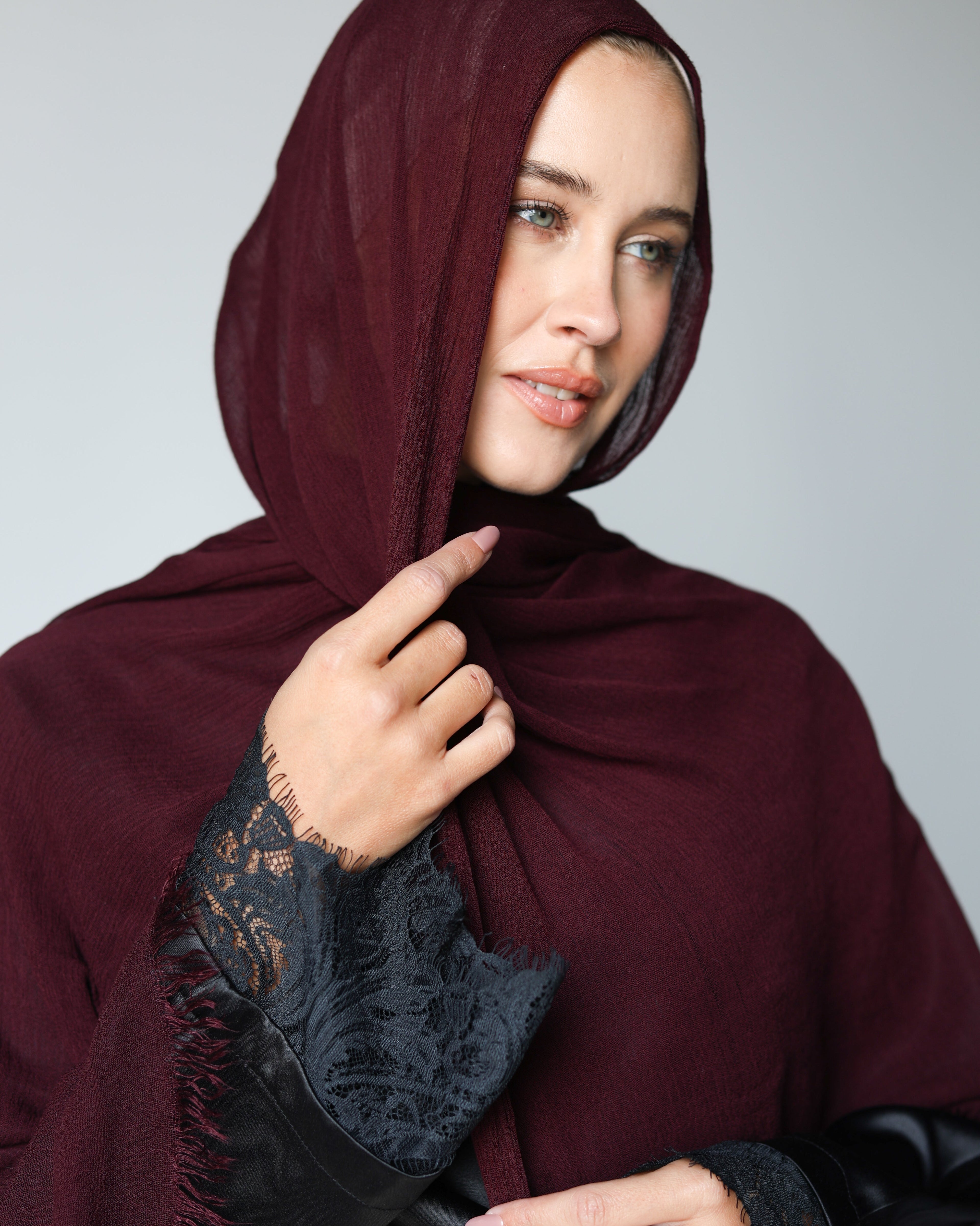 Her Thai Line Scarf- Burgundy